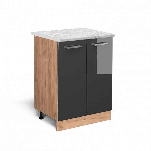 Vicco SPODNÍ SKŘÍŇKA KUCHYŇSKÉ LINKY R-Line Antracitový vysoký lesk 60 cm PD Mramor
