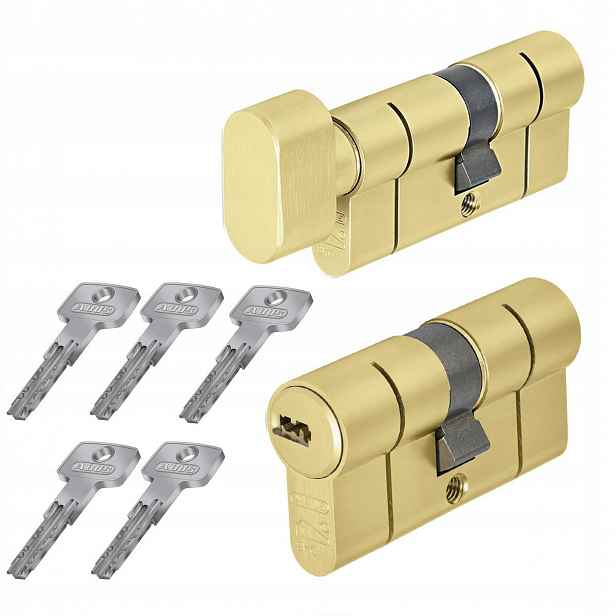 Dvě vložky Abus na jeden klíč D10+KD10MM 30/30G mosaz