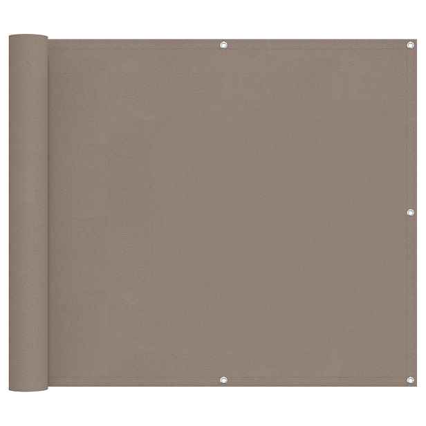 vidaXL Balkonová clona 100 x 400 cm Oxford látka Obdélníkový Taupe
