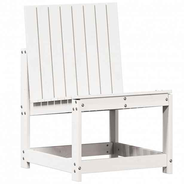 vidaXL Zahradní židle bílá 50,5 x 55 x 77 cm masivní borové dřevo