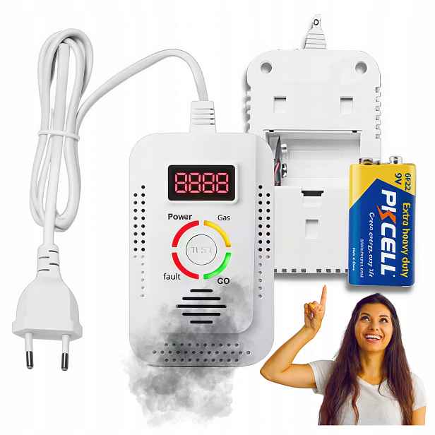 Detektor Oxidu Uhelnatého A Plynu Oxidu Uhelnatého LCD Detektor 4v1 Co Certifikovaný Alarm