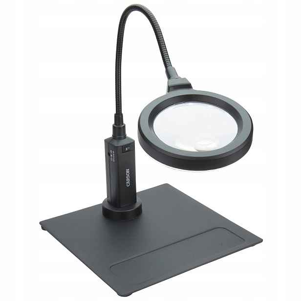 Podsvícená lupa na stůl Carson MagniFlex Pro 2x/4x s Led podsvícením