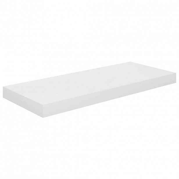 vidaXL Plovoucí nástěnná police bílá vysoký lesk 60x23,5x3,8 cm MDF