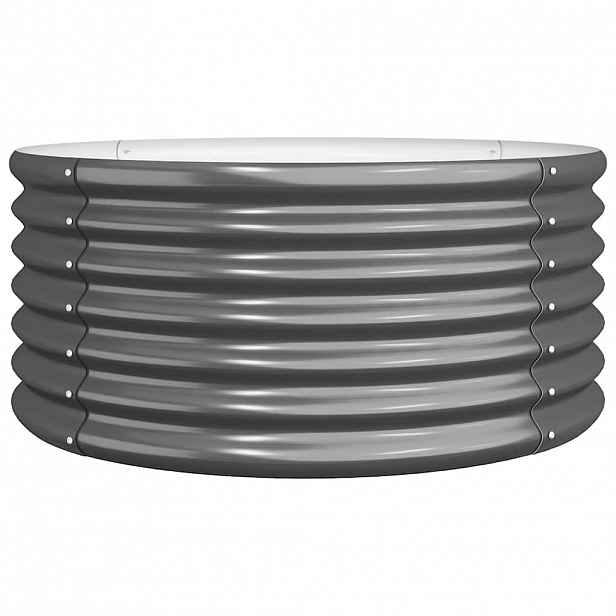 vidaXL Zahradní truhlík pozinkovaná ocel 80x80x36 cm antracitový
