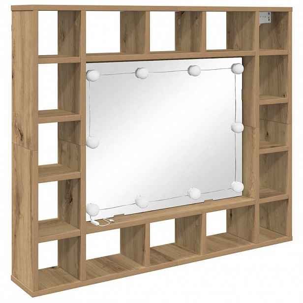 vidaXL Zrcadlová skříň Artisanový dub 91 x 15 x 76,5 cm