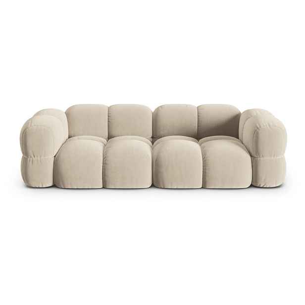 Béžová sametová pohovka 250 cm Loretto – Cosmopolitan Design