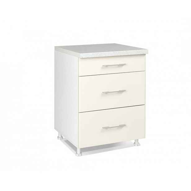 Spodní skříňka IN MDF D 60 3F - béžová lesk