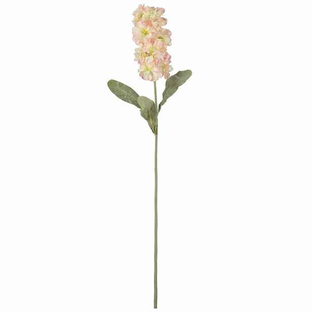 Umělá květina MATTHIOLA 56 cm, bílorůžová