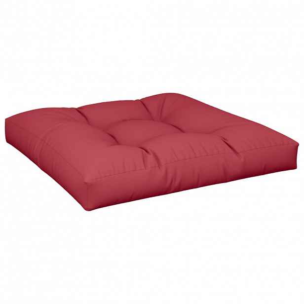 vidaXL Poduška na palety vínová 80 x 80 x 12 cm textil