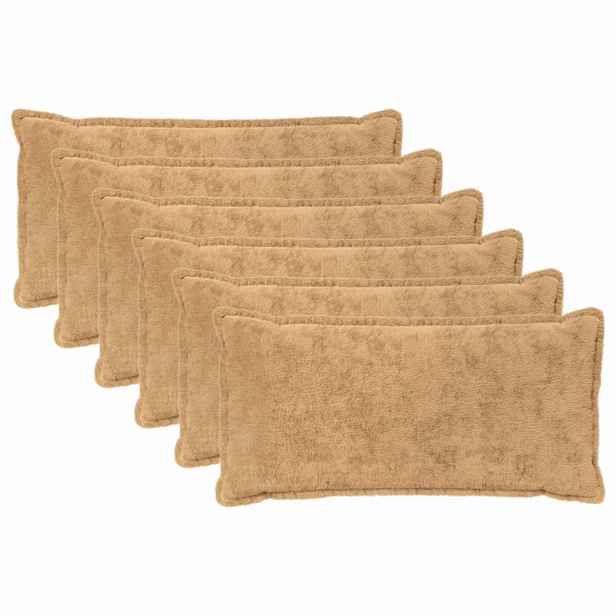 vidaXL Povlak na polštář 6 ks HOUTEN Taupe 40 x 70 cm Umělá králičí