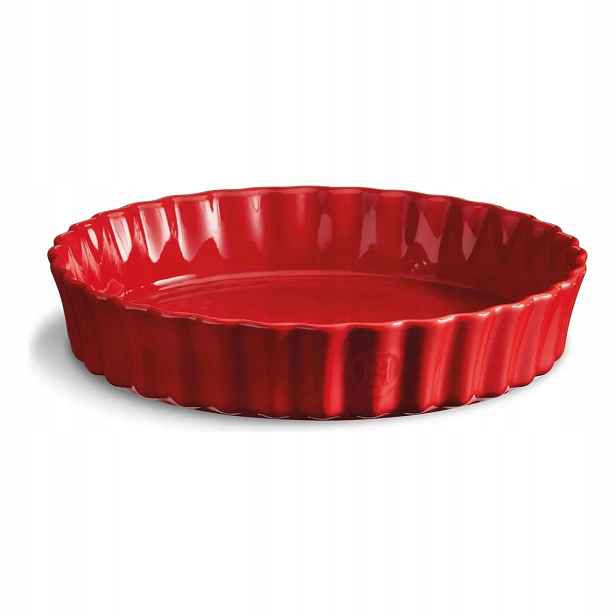 Emile Henry Burgundy Koláčová forma hluboká, 28 cm, červená