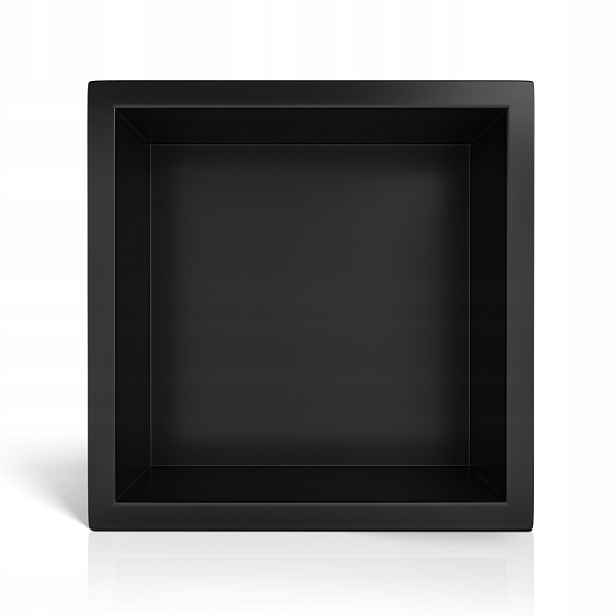 Koupelnová Polička Q-box 1 Podomítková Černá 30x30x10 cm Aquauno