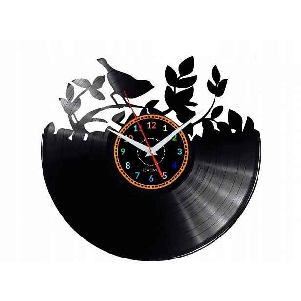 Ptáček Nástěnné hodiny Vinylová deska Moderní dekorativní jako Dárek ke kráse