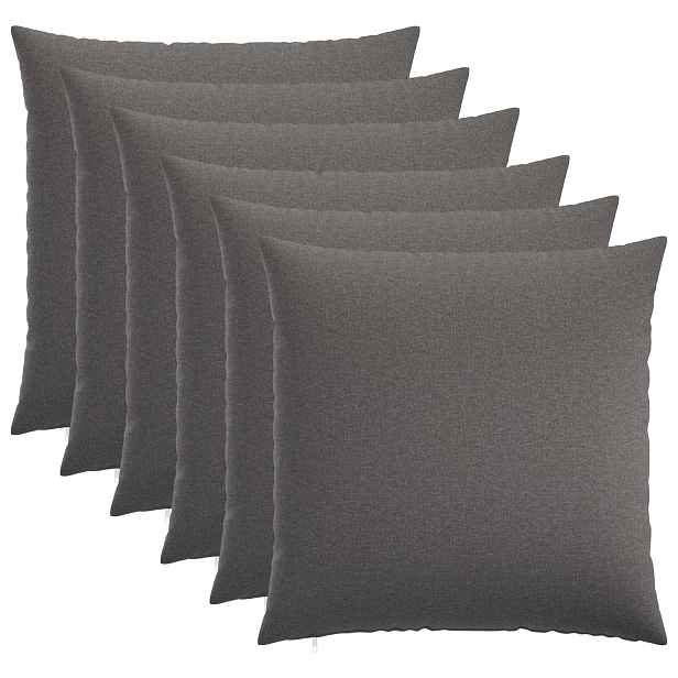 vidaXL Povlak na polštář 6 ks HEERLEN Světle šedá 70 x 70 cm Textil