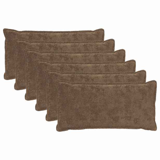 vidaXL Povlak na polštář 6 ks HOUTEN Světle hnědá 40 x 70 cm