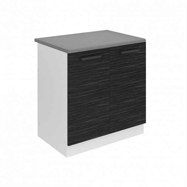 B BELINI GROUP SKŘÍŇKA POD DŘEZ 80 cm SDZ, s pracovní deskou, s 2 dvířky, Královský eben