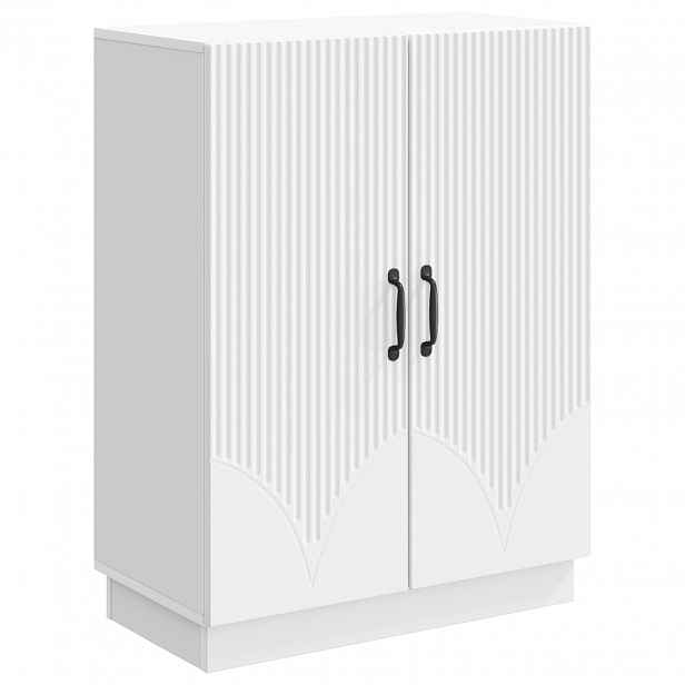 vidaXL Servírovací skříň Bílá 66 x 34,5 x 87 cm Kompozitní dřevo
