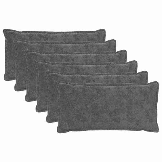 vidaXL Povlak na polštář 6 ks HOUTEN Tmavě šedá 40 x 70 cm