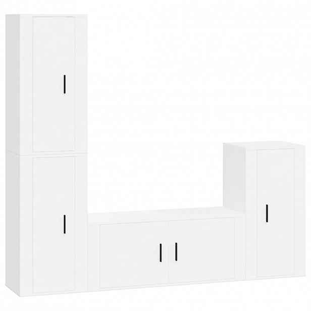 vidaXL 4dílný set TV skříněk bílý kompozitní dřevo
