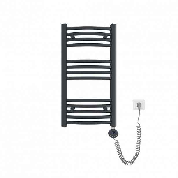 EMKE RADIÁTOR Towel Elektrický Zakřivený Antracit 75/40 cm