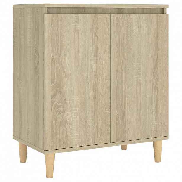 vidaXL Příborník s dřevěnými nohami sonoma 60x35x70cm kompozitní dřevo
