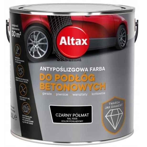 Altax Protiskluzová Barva Na Betonové Podlahy 2,5L Černá Polomatná 9005