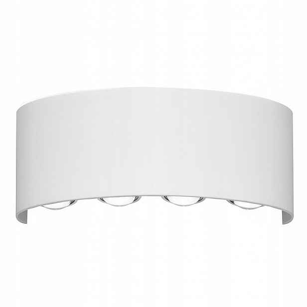 Nástěnné Led svítidlo Ortelo Bílé 8W Neutrální hliník pro fasády Italux
