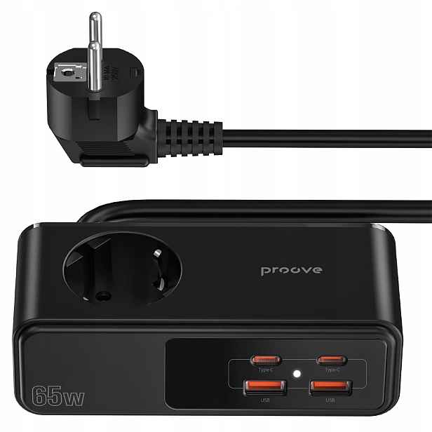 Protipřepěťová napájecí lišta Prodlužovací Kabel Ac 2x Usb 2x Usb-c 65W
