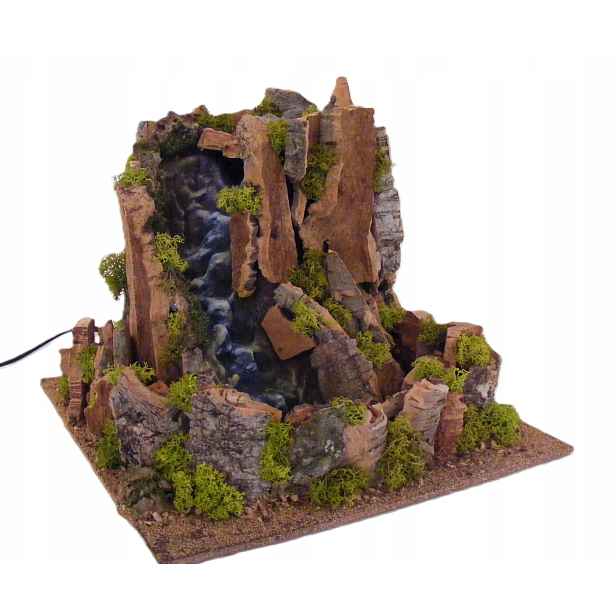 Řeka Vodopád S Pumpou Na Vodu 220V pro dekoraci Betlémů 30x30x25 cm Vánoce