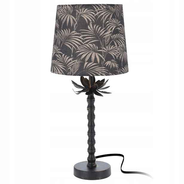 Stolní lampa Stojící ozdobná Abažurová kovová na kabel Orion 49 cm