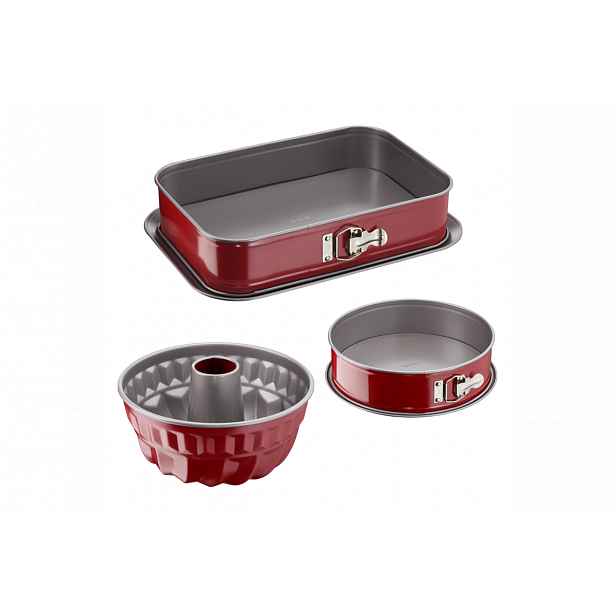 Akční set forem na pečení Tefal Delibake bábovka J1640274, koláč J1640574 a dort J1641274