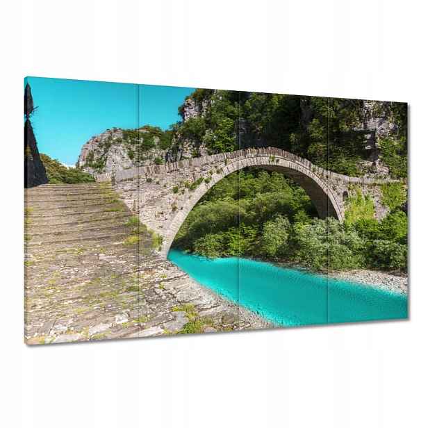 Obrazy 120x80 Tyrkysová říčka Most
