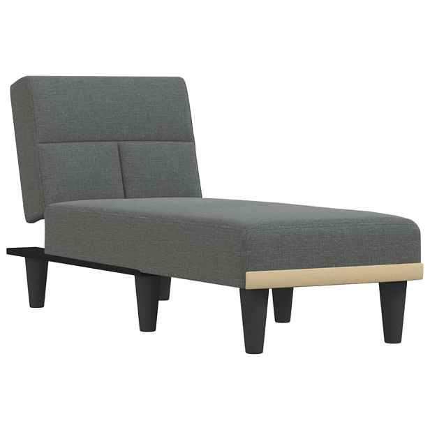 vidaXL Lenoška tmavě šedá textil
