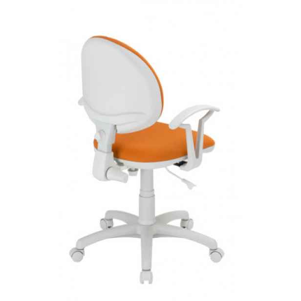 Nowy Styl Smart white GTP kancelářské křeslo oranžové