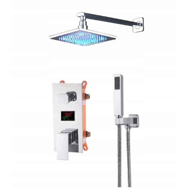 Podomítkový Displej S Dešťovou Sprchou 25 CM Led