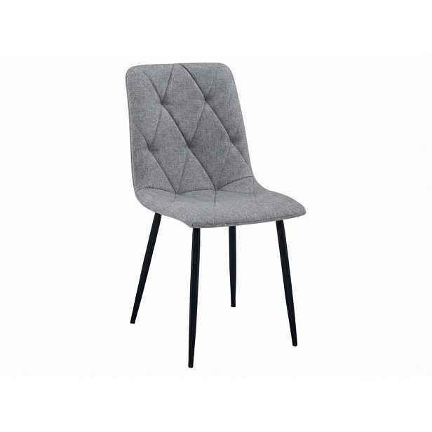 Šedá židle LIBRA PLATINUM GREY s černými nohami