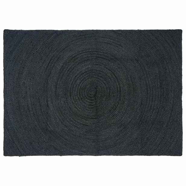 vidaXL Kusové koberce Tmavě šedá 140 x 200 cm juta