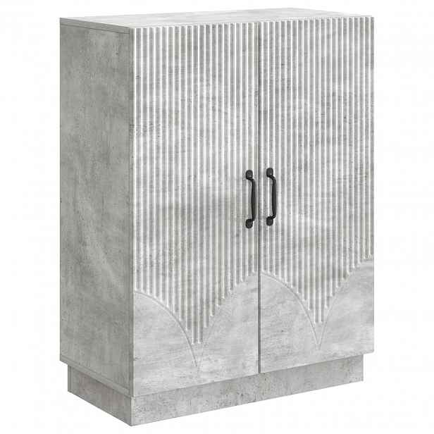 vidaXL Servírovací skříň Betonově šedá 66 x 34,5 x 87 cm