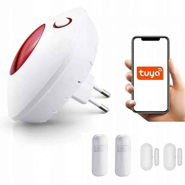 Bezdrátová Síťová Siréna Alarm 110DB Tuya Smart WiFi 4xPIR