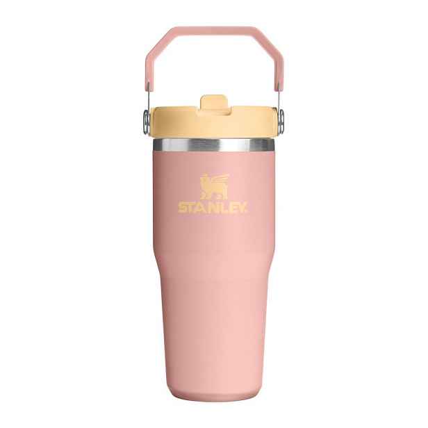 Broskvová termoska z nerezové oceli 410 ml IceFlow™ Flip Straw 2.0 Tumbler Peach Rose – Stanley