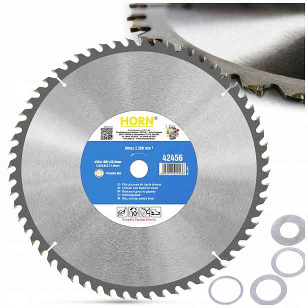 Kotouč Na Dřevo 450x30 mm 60 zubů Kotoučová Pila Pro Krajiny Řezání Dřeva