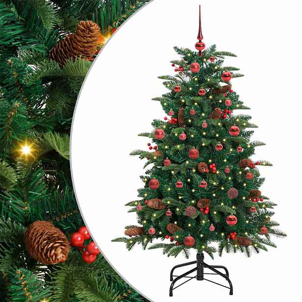 vidaXL Umělý vánoční stromeček Zelená 150 cm PVC, kov a plast