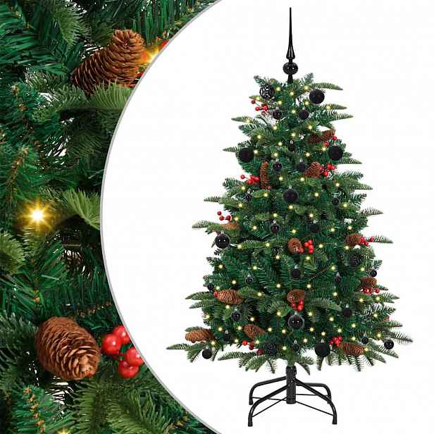 vidaXL Umělý vánoční stromeček Zelená 150 cm PVC, kov a plast