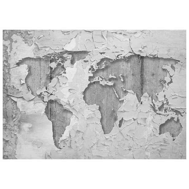 Fototapeta Mapa světa Textura dřeva Šedá Stíny 200x140 lepidlo