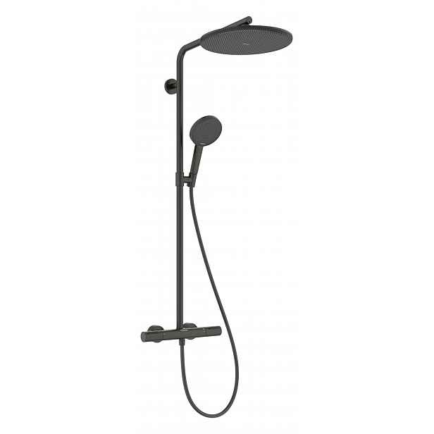 Hansgrohe Raindance Alive S Puro - Sprchový set s termostatem, průměr 30 cm, 3 proudy, EcoSmart+, kartáčovaný černý chrom 24594340