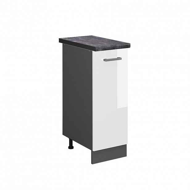 Vicco LÉKÁRNIČKOVÁ SKŘÍŇKA R-Line Bílá vysoký lesk 30 cm , PD Antracit