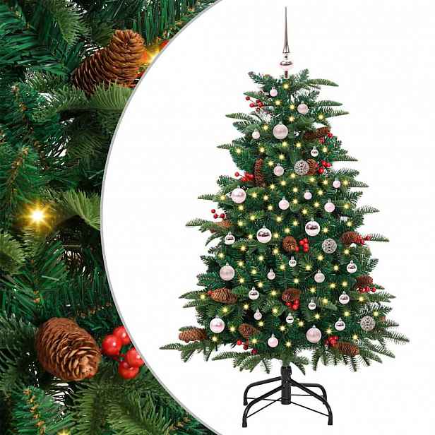 vidaXL Umělý vánoční stromeček Zelená 150 cm PVC, kov a plast