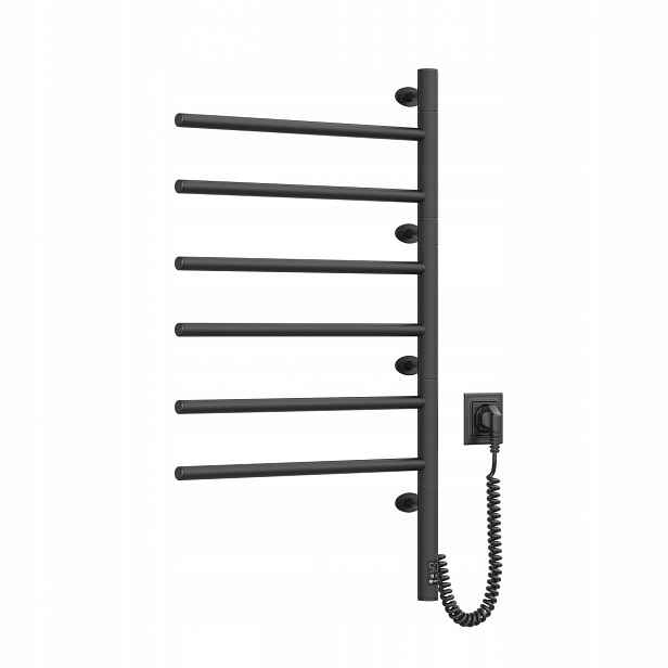 Elektrický koupelnový radiátor Černý Arabesque Sensor 480х800