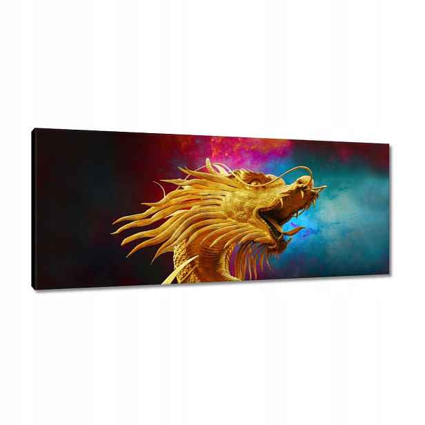Obrazy 100x40 Zlatý drak