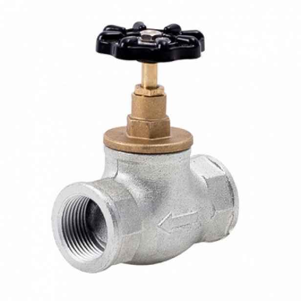 Perfexim Litinový Pozinkovaný Průchozí Ventil Rovný 1 1/2" DN40 3098